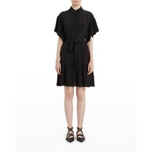 Marella 'Erminia' Black Kimono Sleeve Self Tie Dress Size 6